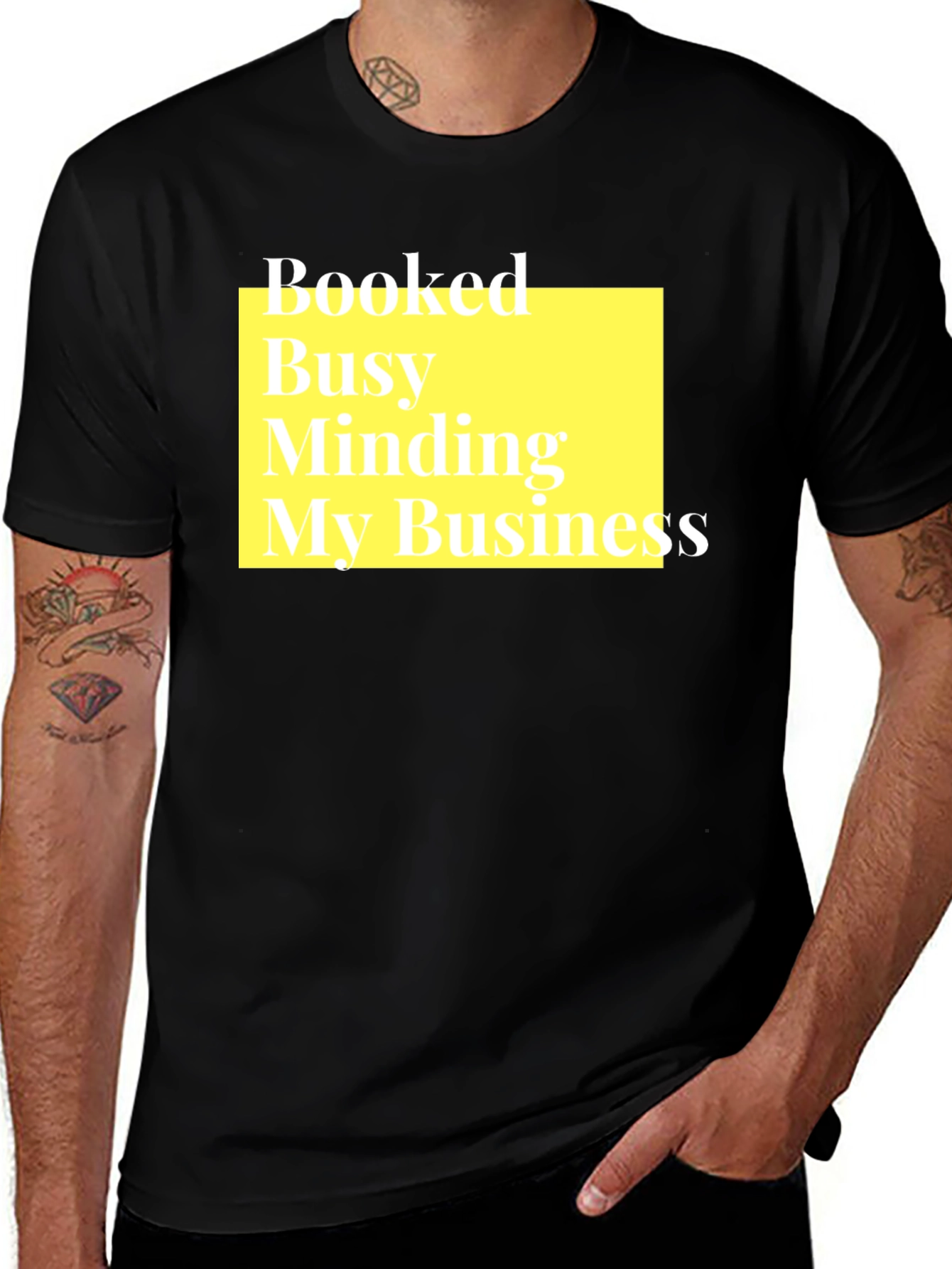 Booked Busy Minding My Business Black T-Shirt