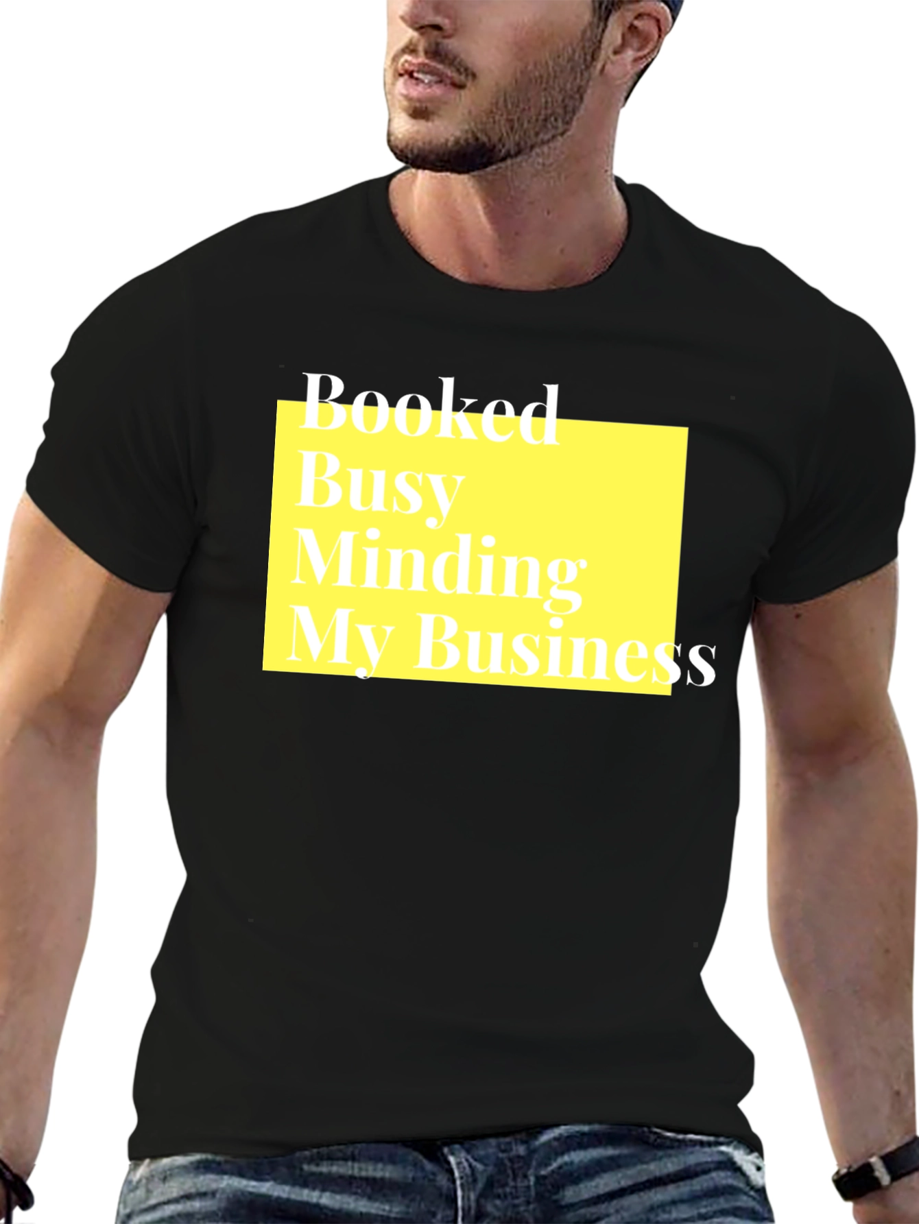 Booked Busy Minding My Business Black T-Shirt