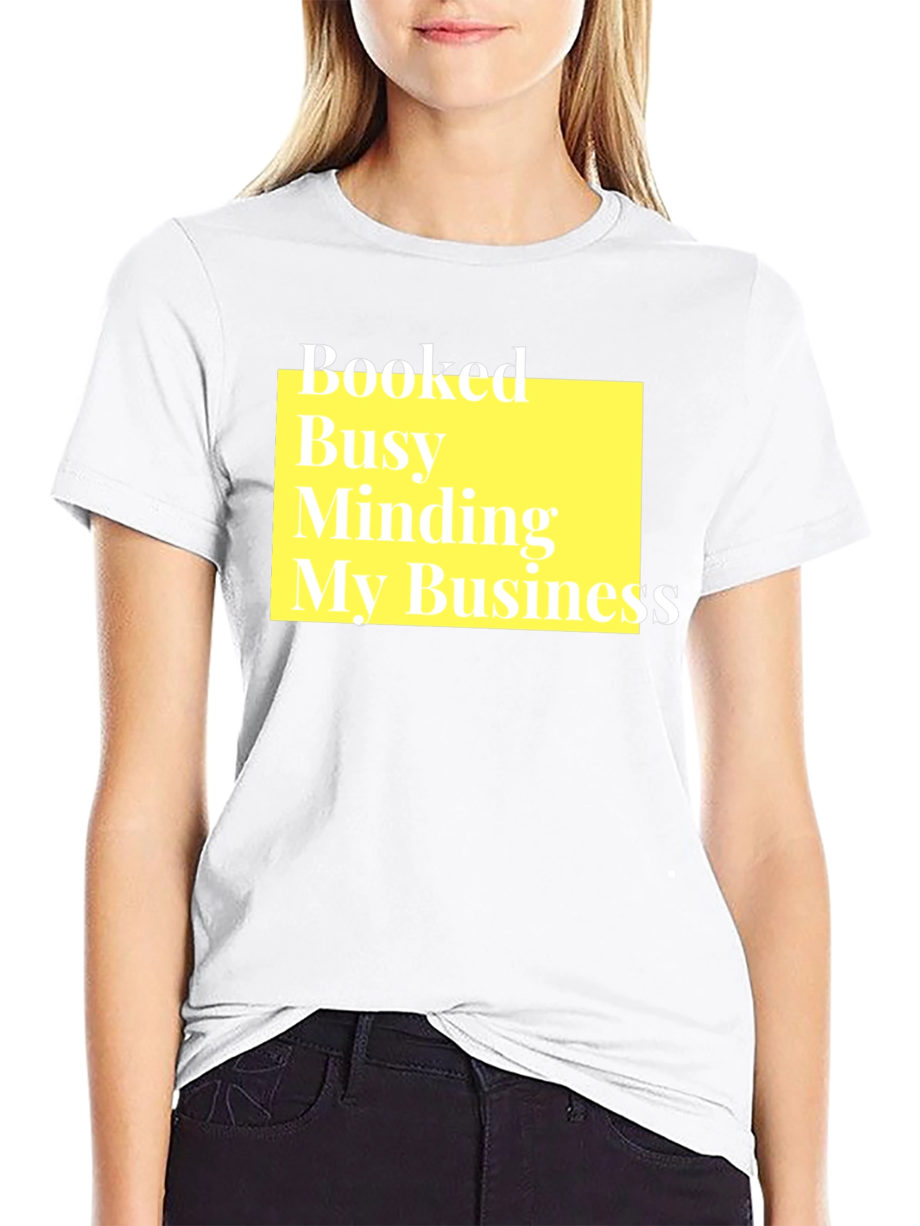 Booked Busy Minding My Business Black T-Shirt