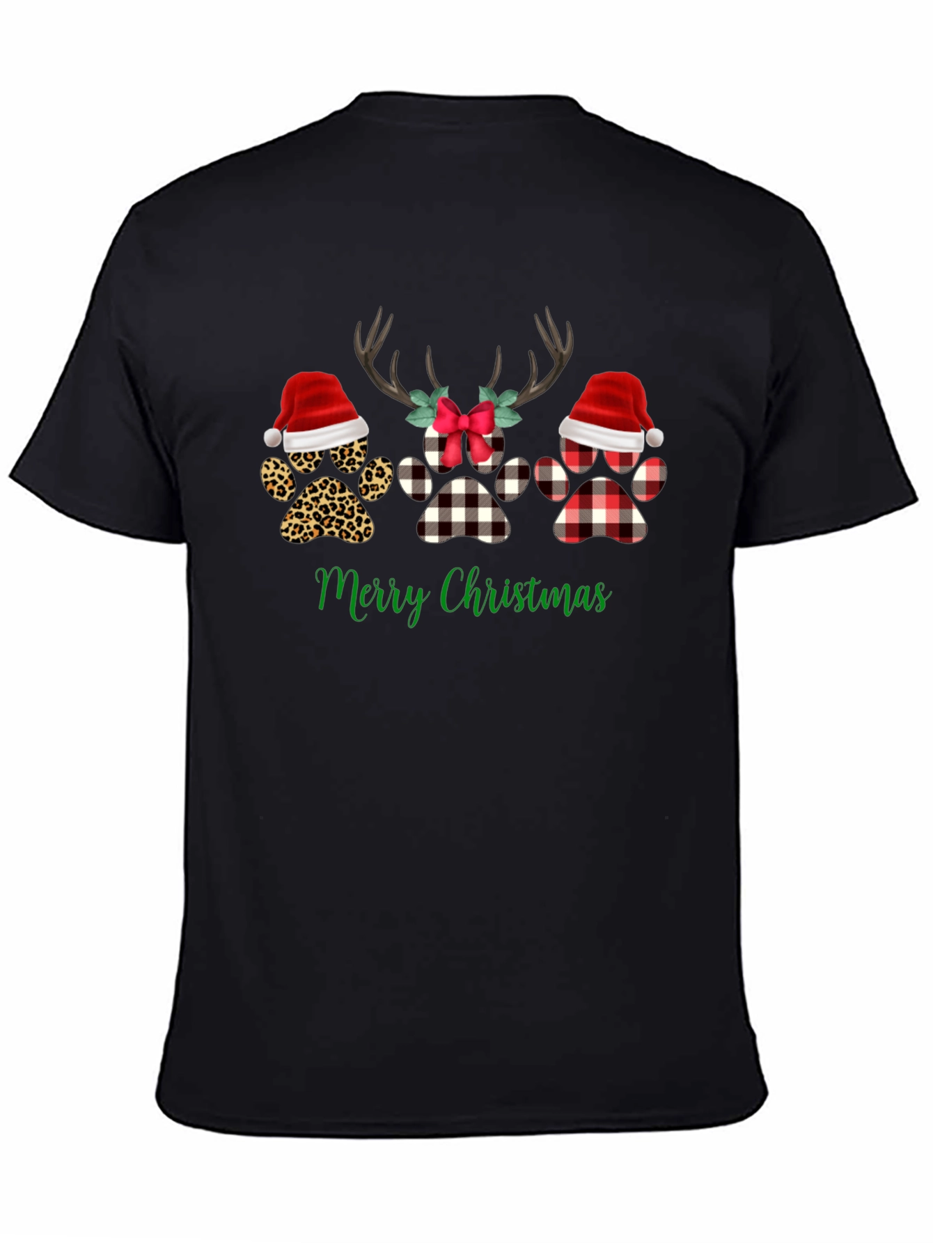 Christmas Paw Print T-Shirt