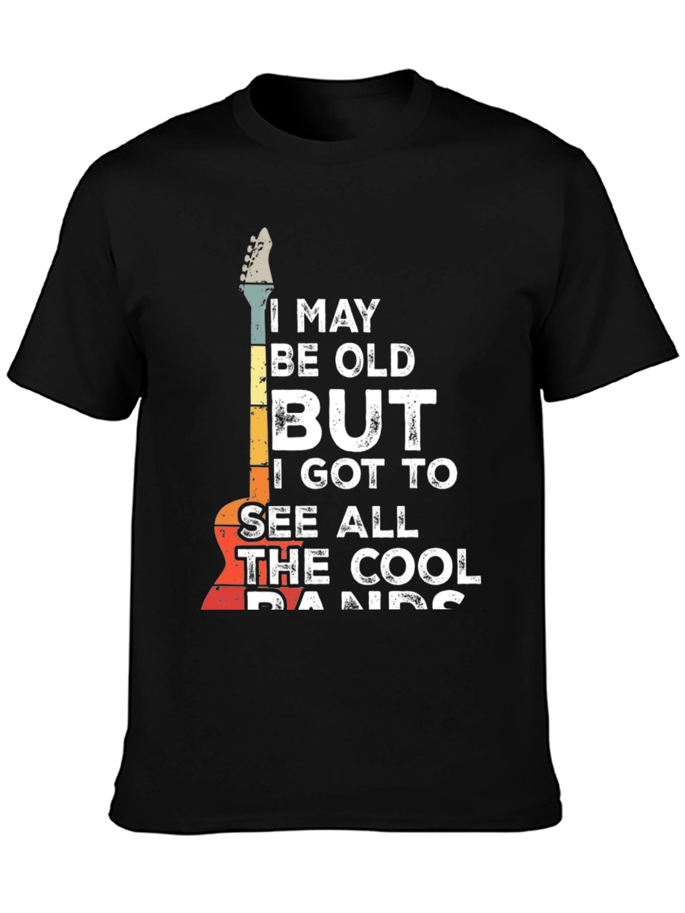 Retro Guitar T-Shirt - Cool Bands