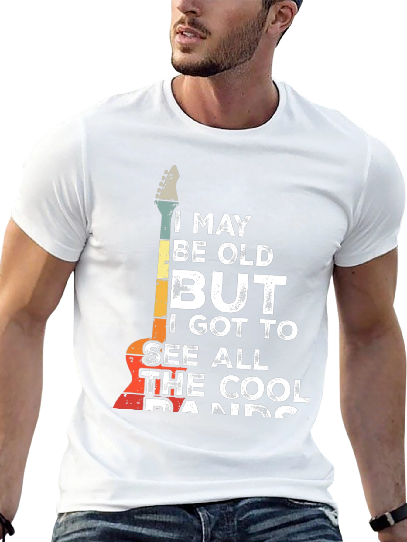 Retro Guitar T-Shirt - Cool Bands