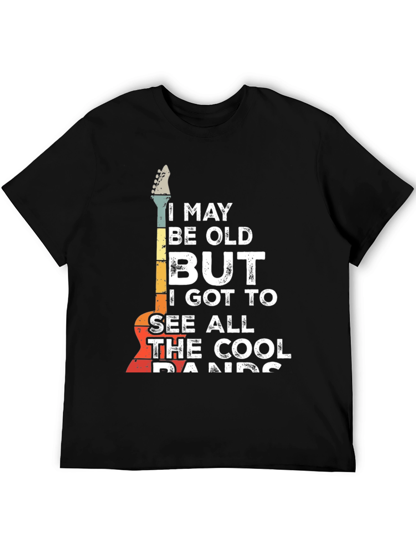Retro Guitar T-Shirt - Cool Bands