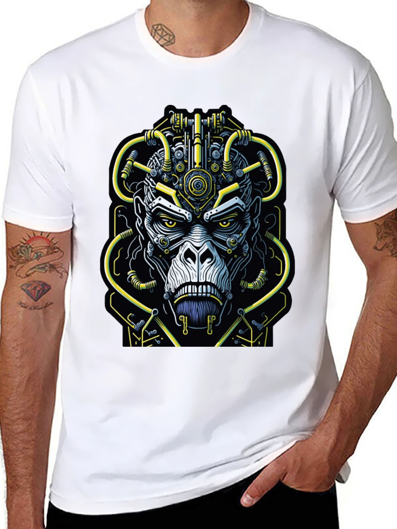 Cyber Ape Graphic Tee - Edgy Streetwear