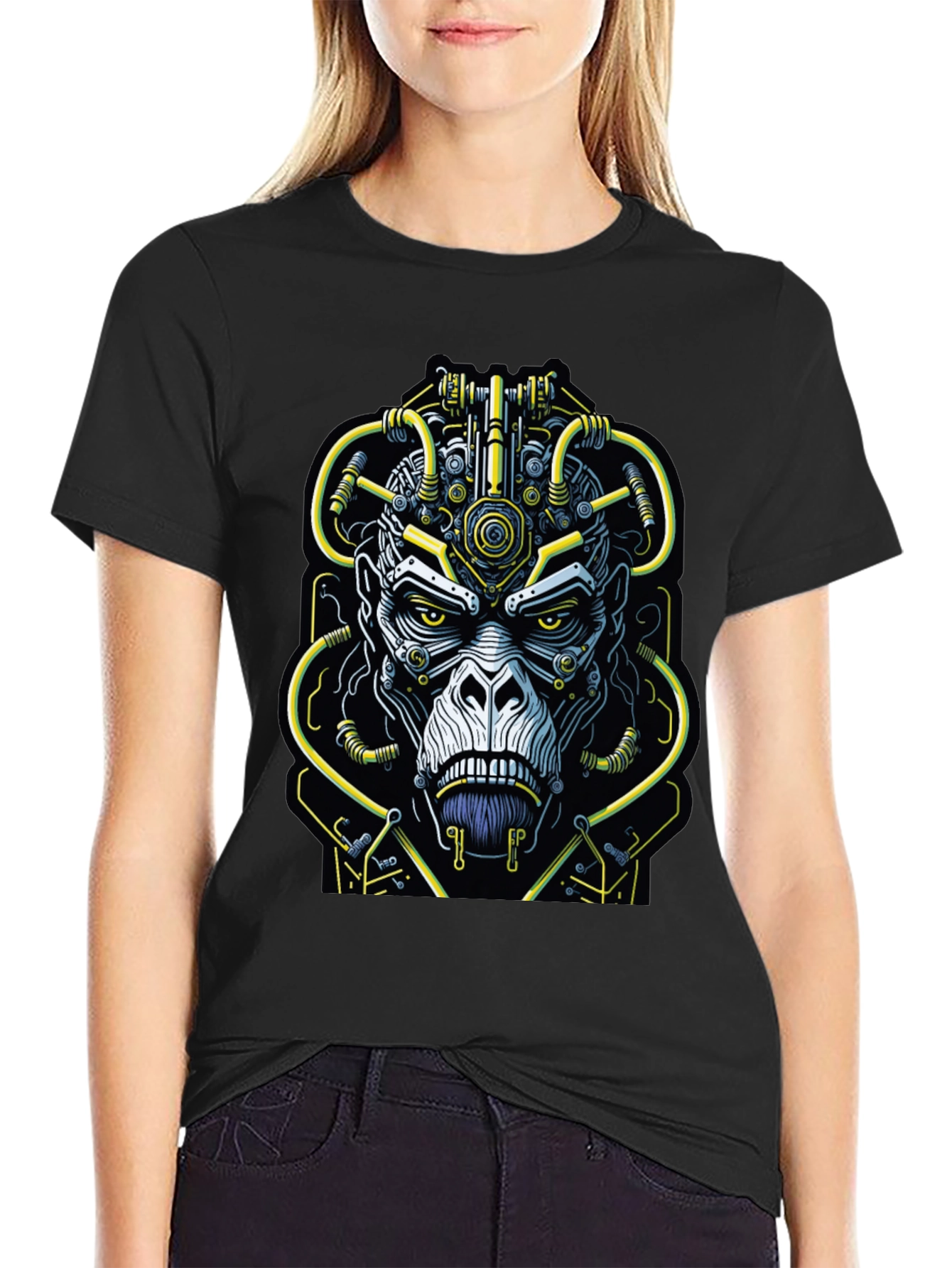 Cyber Ape Graphic Tee - Edgy Streetwear