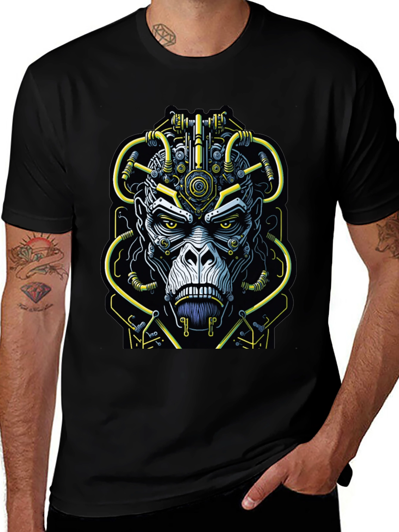 Cyber Ape Graphic Tee - Edgy Streetwear