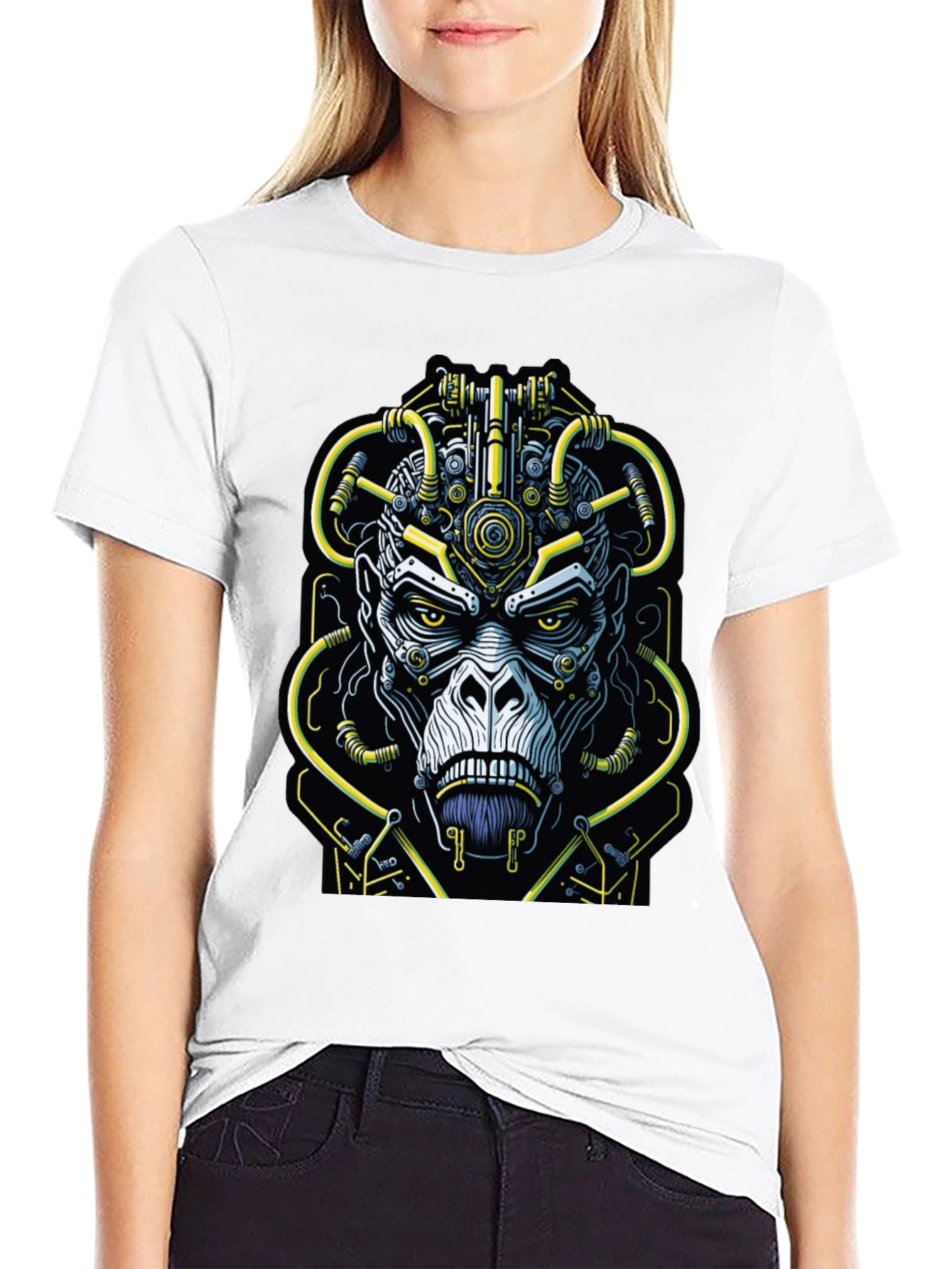 Cyber Ape Graphic Tee - Edgy Streetwear