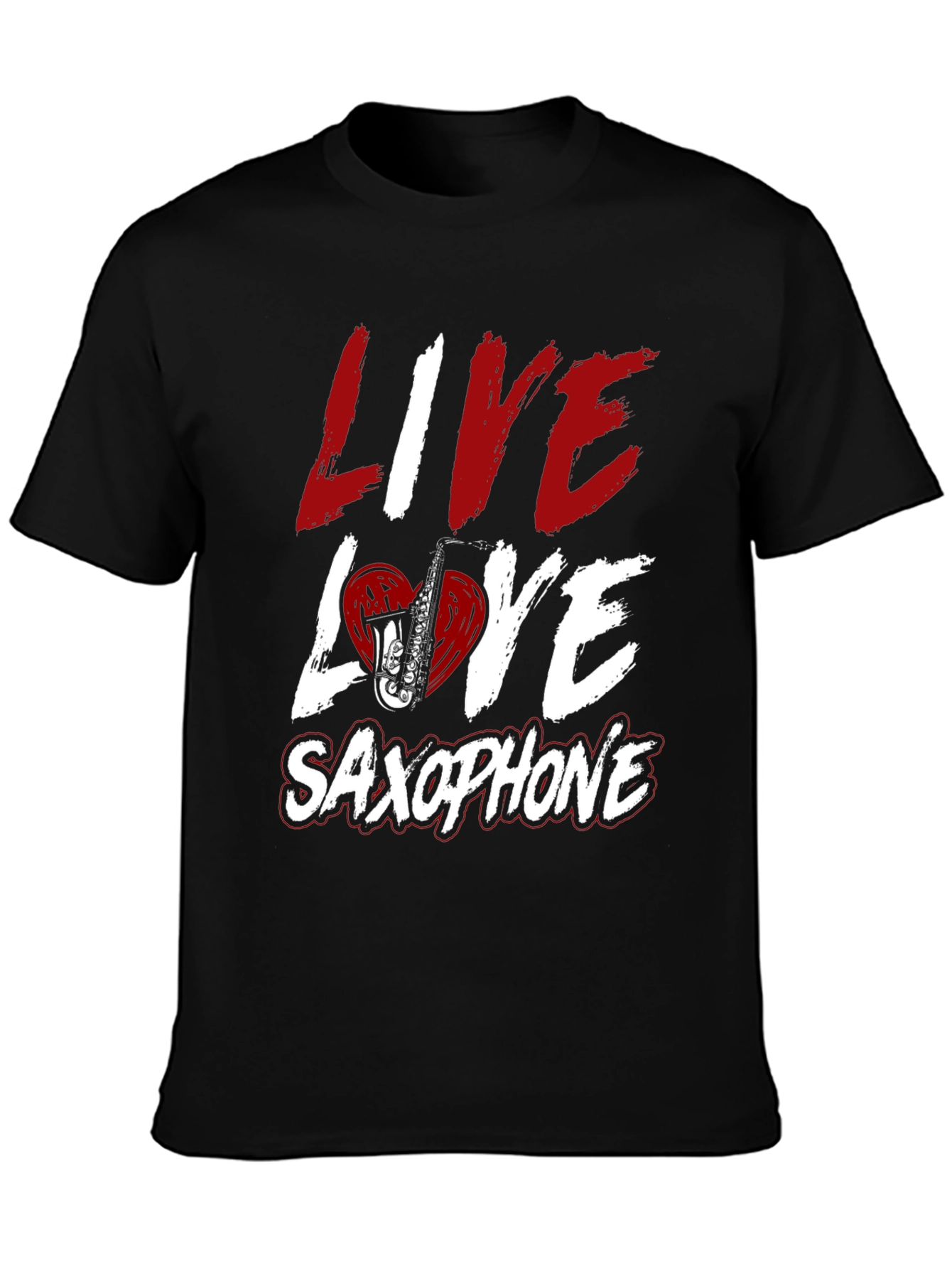 Live Love Saxophone Graphic Tee
