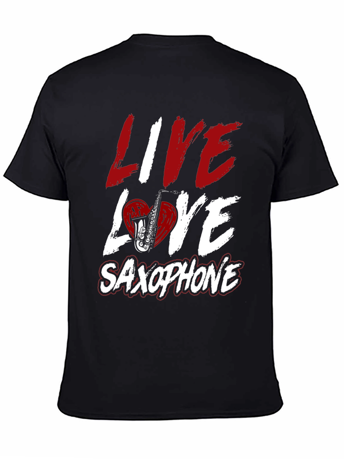 Live Love Saxophone Graphic Tee