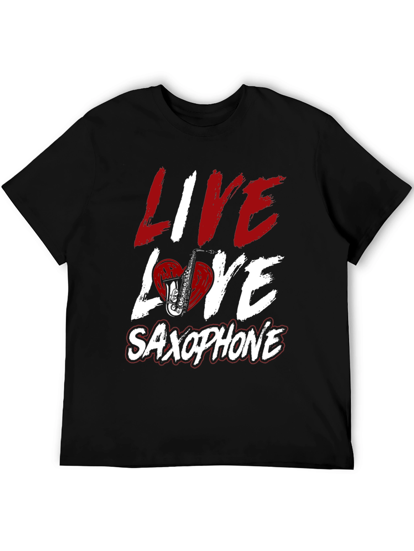 Live Love Saxophone Graphic Tee