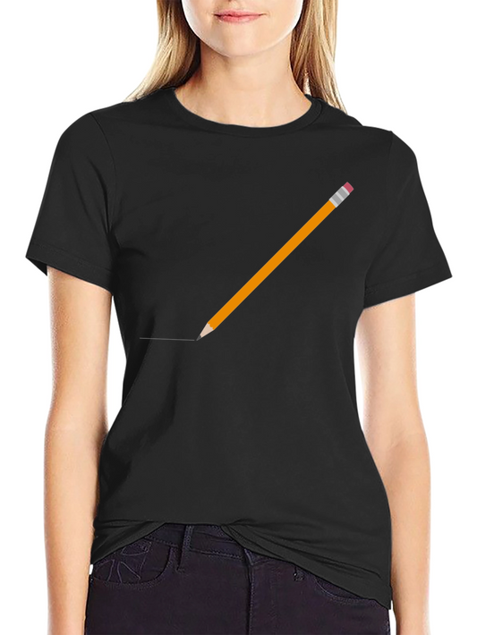 Pencil Graphic Black T-Shirt