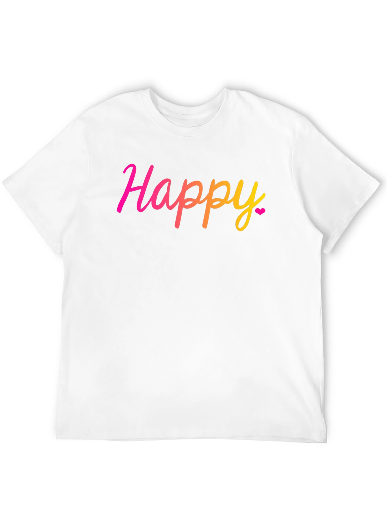 Happy Gradient T-Shirt - Black Crew Neck Tee