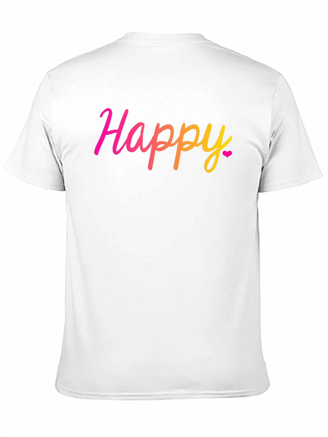Happy Gradient T-Shirt - Black Crew Neck Tee