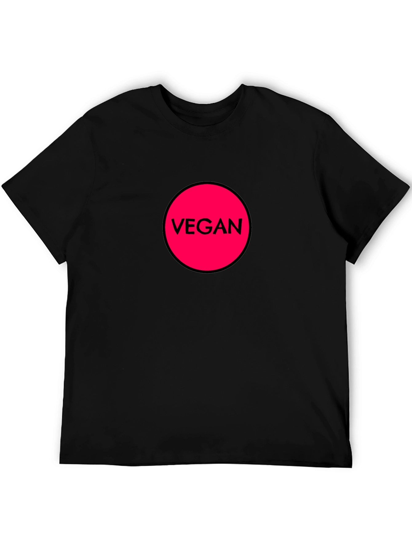Vegan Circle Graphic T-Shirt - Black