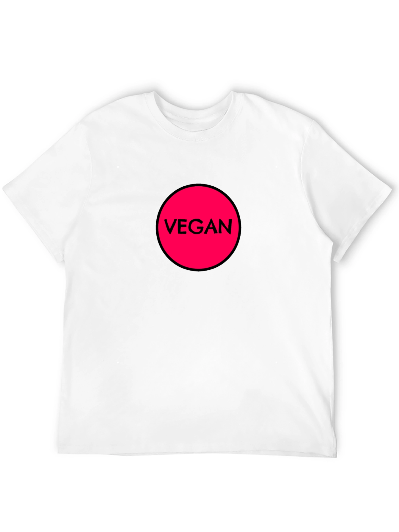Vegan Circle Graphic T-Shirt - Black