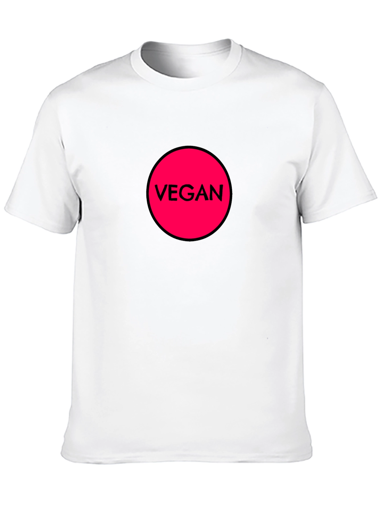 Vegan Circle Graphic T-Shirt - Black