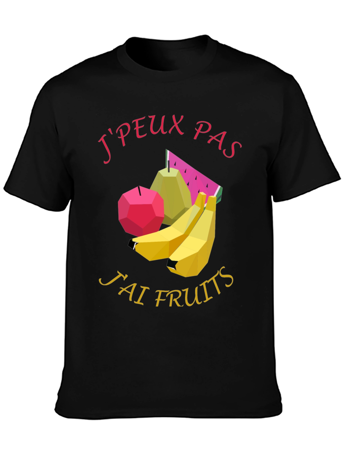 Jpeux Pas Jai Fruits Graphic Tee - Black