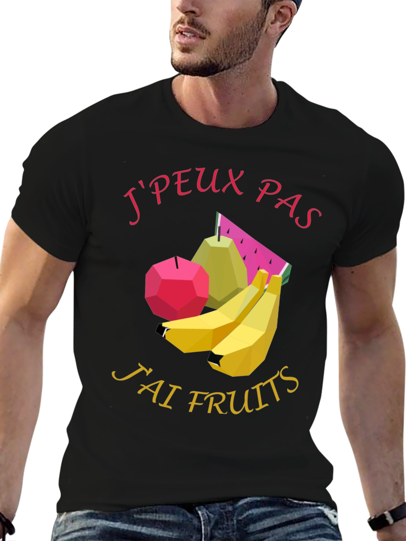 Jpeux Pas Jai Fruits Graphic Tee - Black
