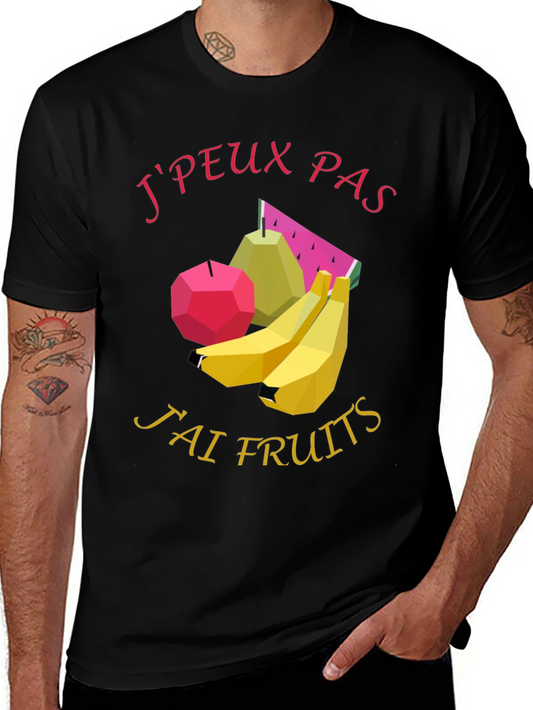 Jpeux Pas Jai Fruits Graphic Tee - Black