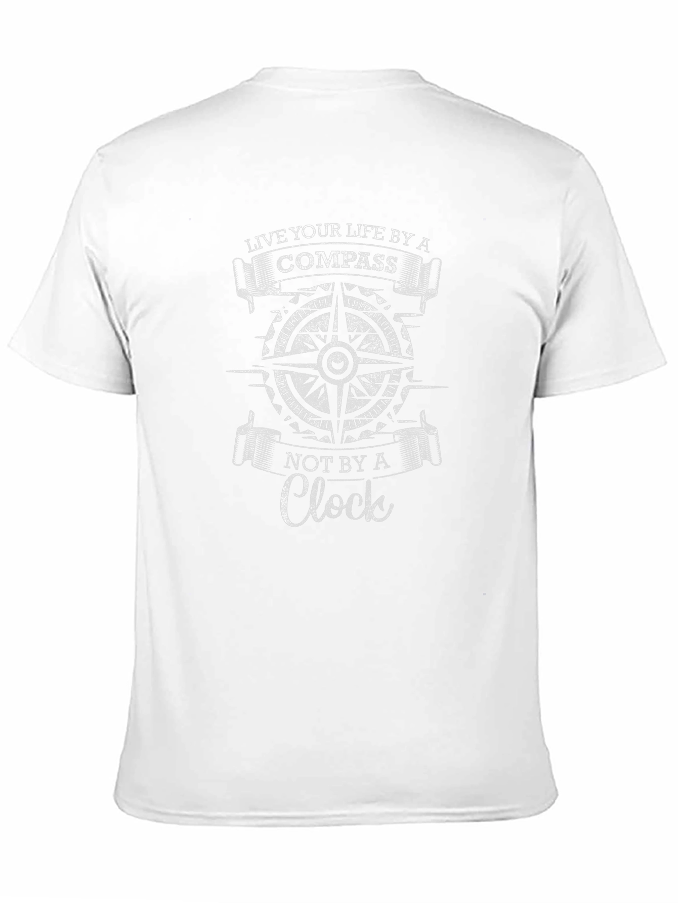 Compass & Clock Graphic Tee - Live Your Life
