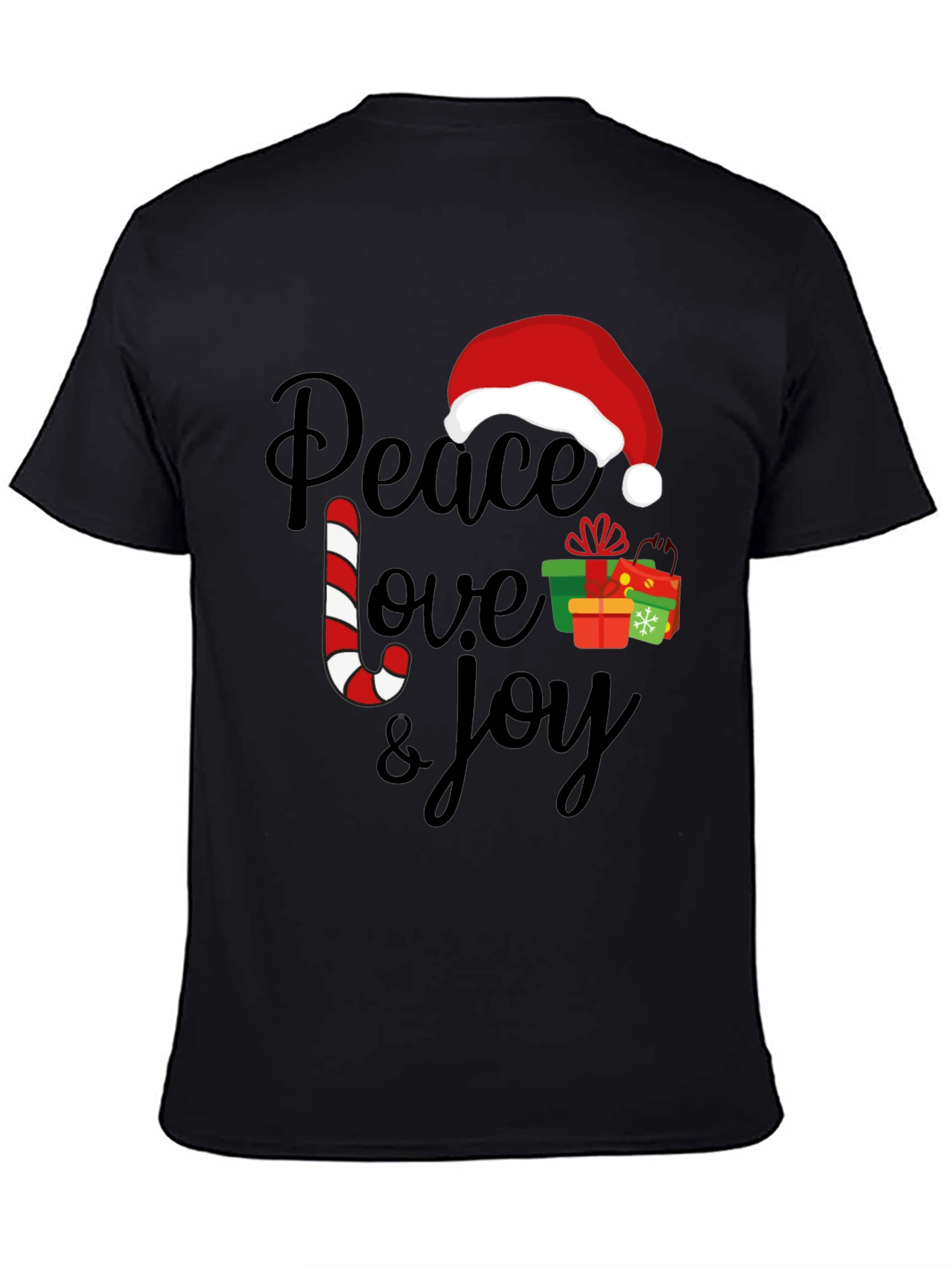 Peace Love Joy Christmas Holiday Graphic Tee