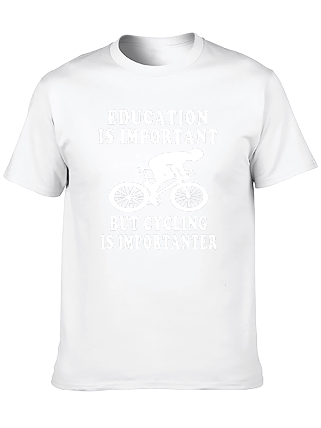 Funny Cycling T-Shirt - Education is Important
