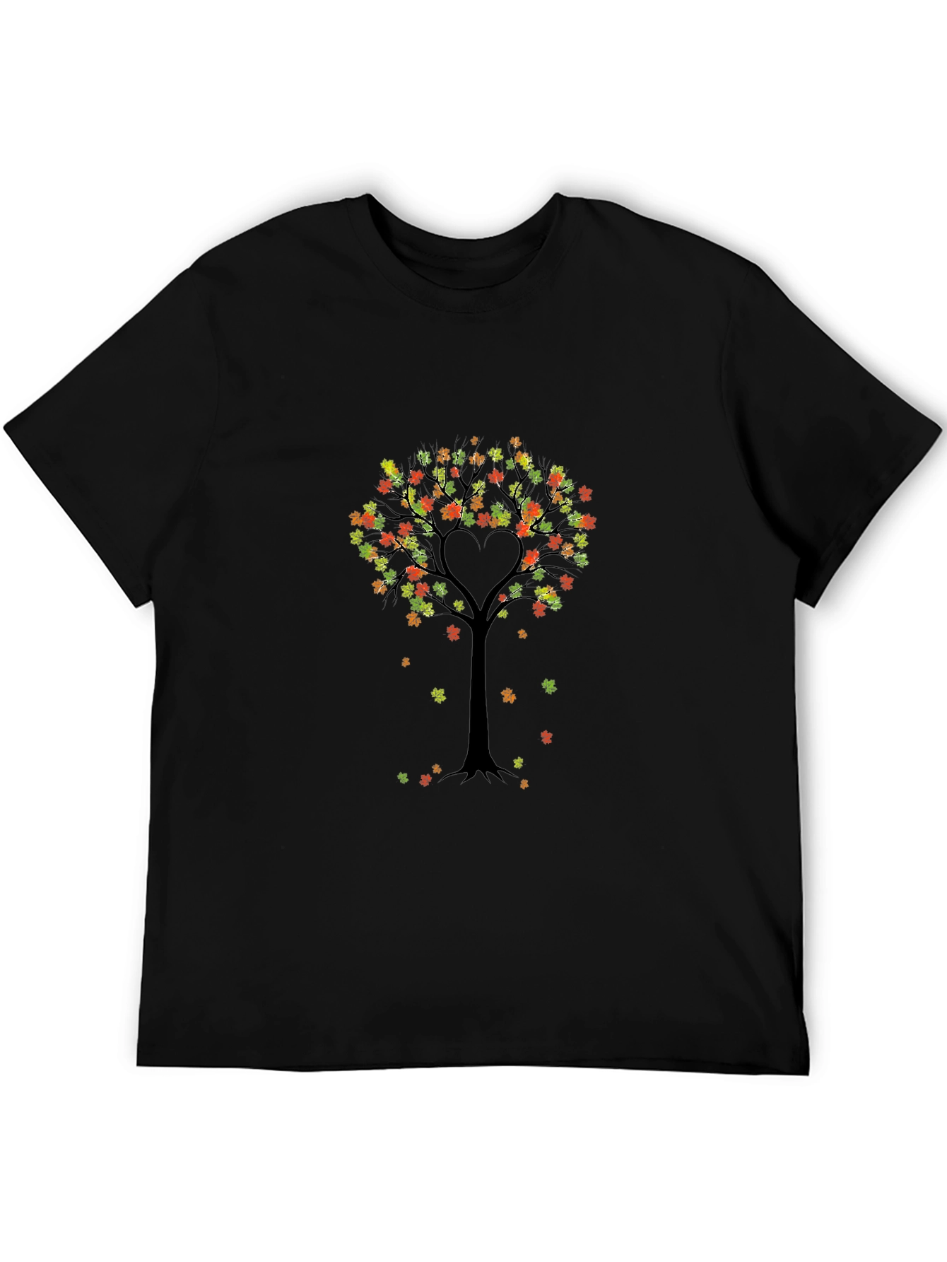 Fall Tree Heart Graphic Tee - Nature Lovers Shirt
