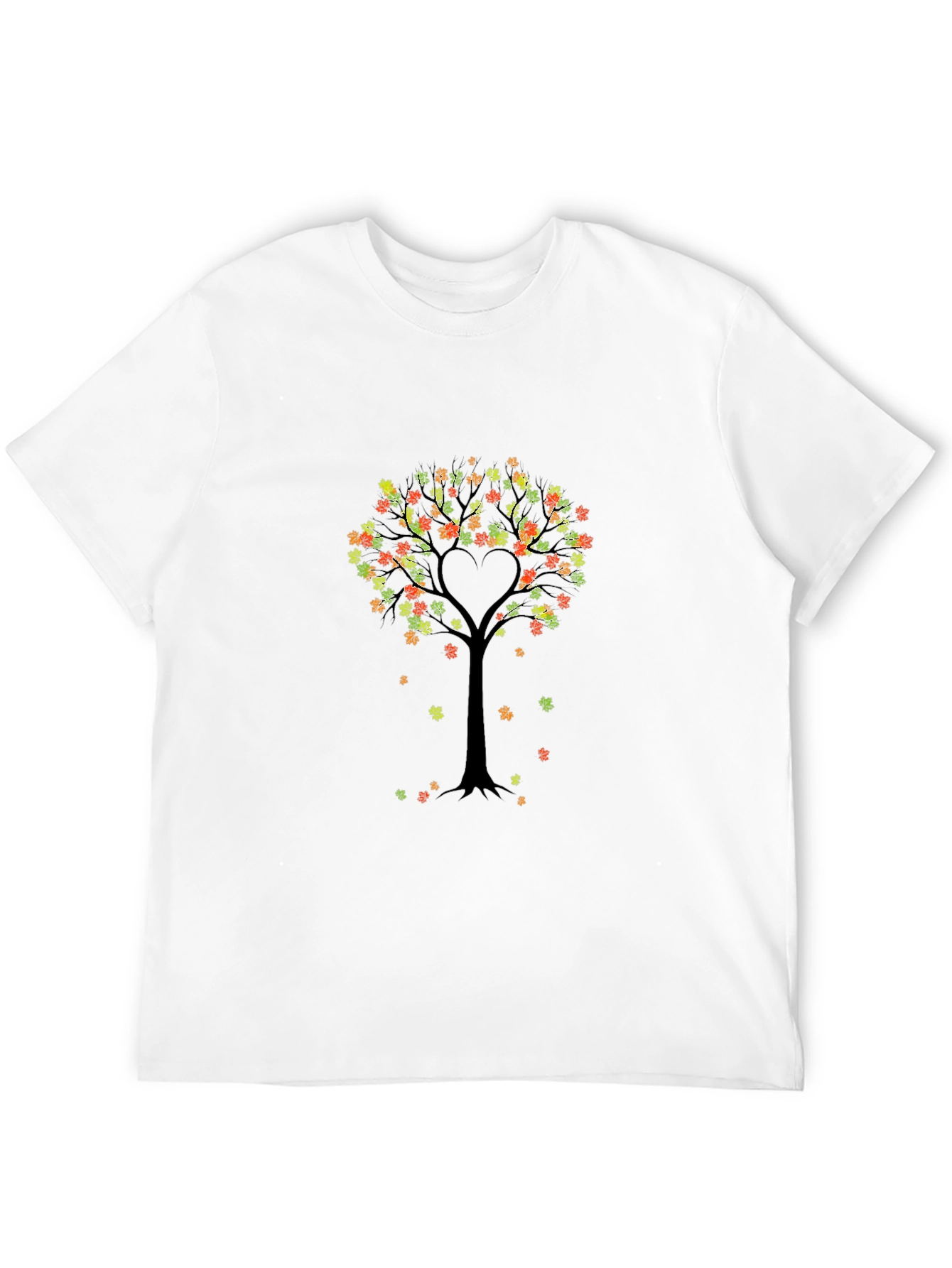 Fall Tree Heart Graphic Tee - Nature Lovers Shirt