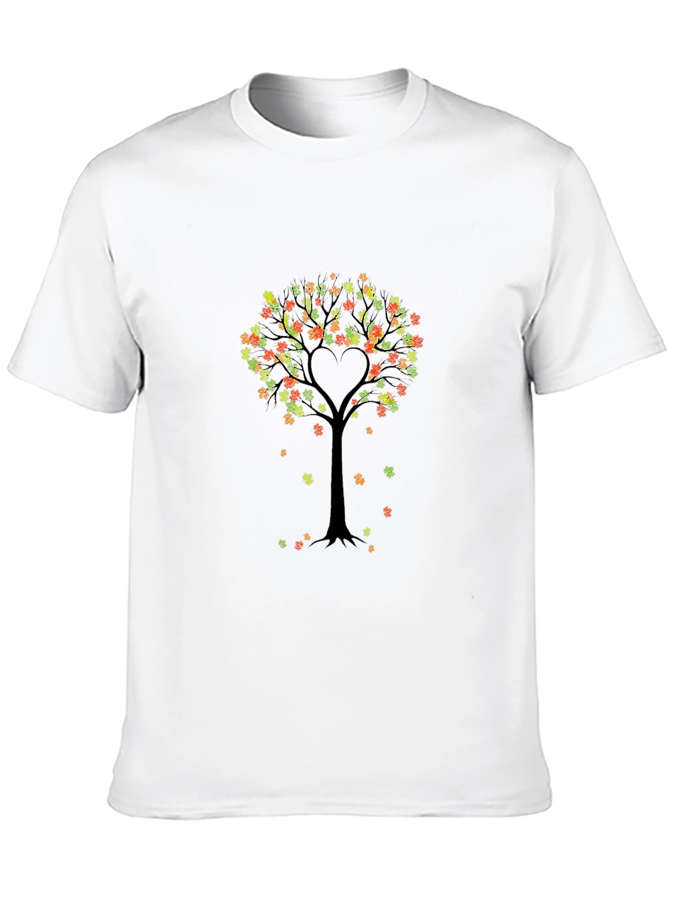 Fall Tree Heart Graphic Tee - Nature Lovers Shirt