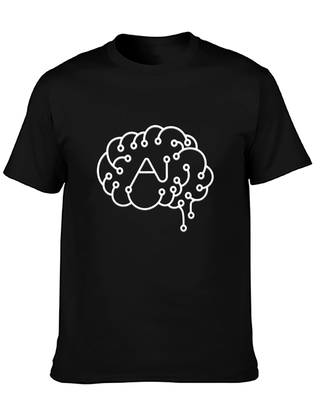 AI Brain Circuitry T-Shirt - Tech Style Tee