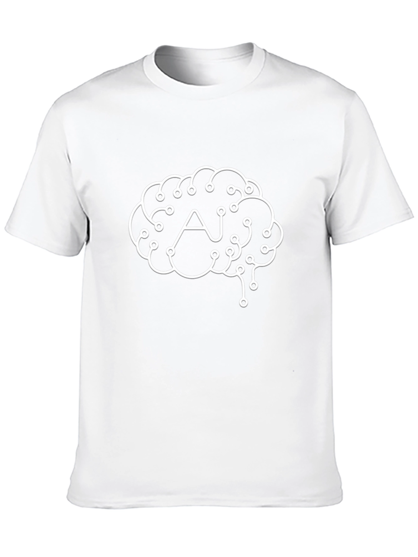 AI Brain Circuitry T-Shirt - Tech Style Tee