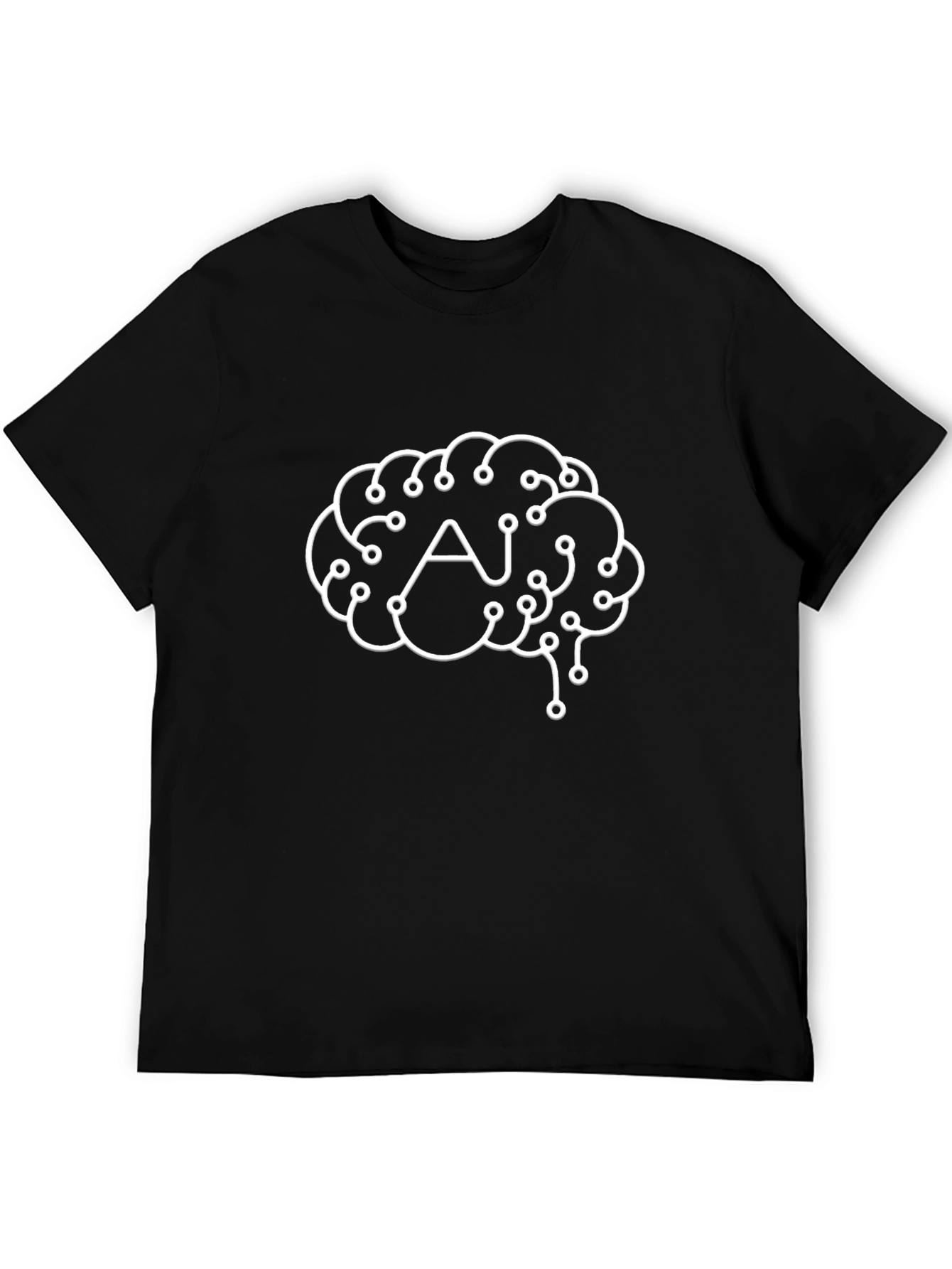 AI Brain Circuitry T-Shirt - Tech Style Tee
