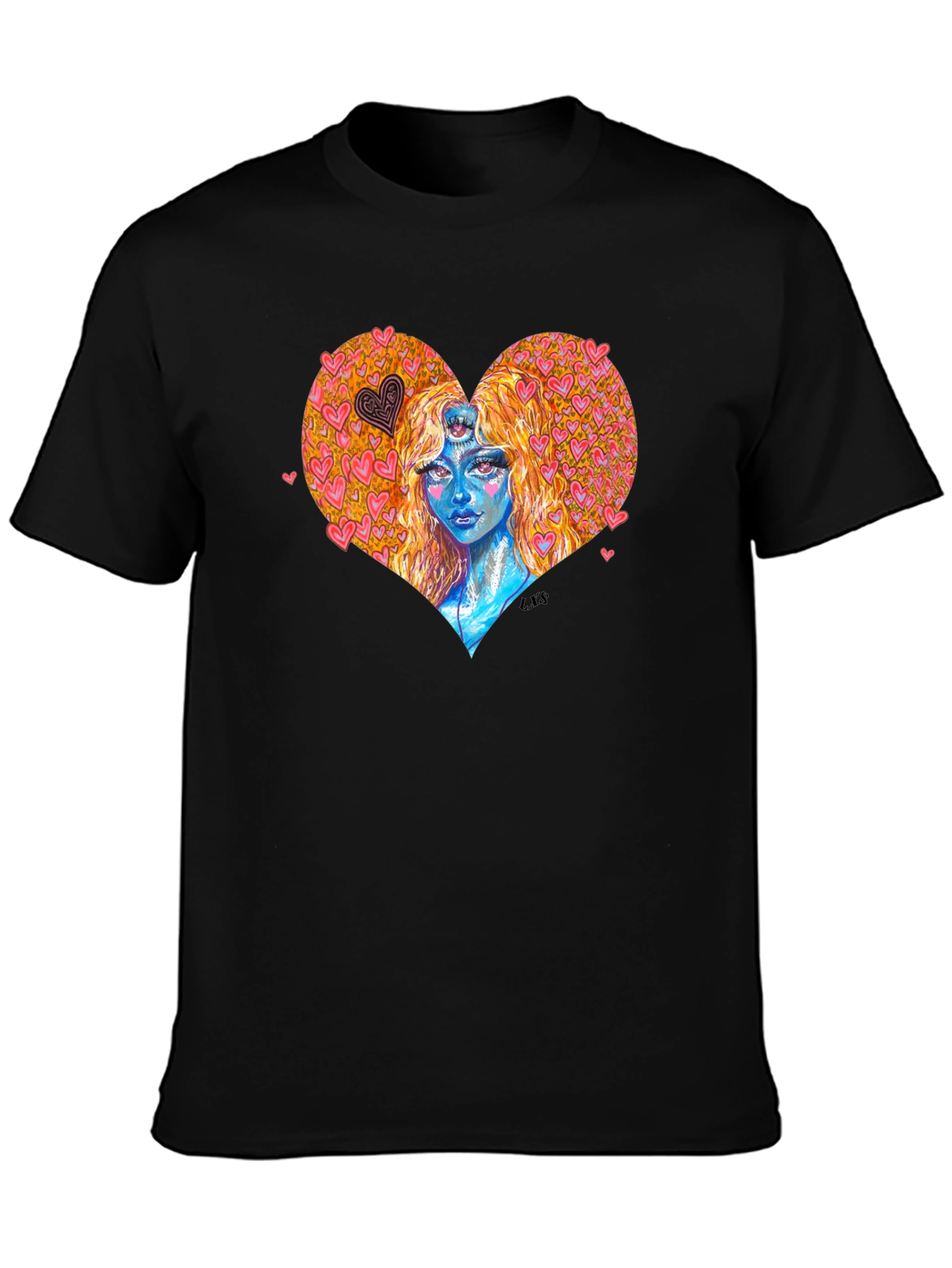 Heart Goddess Graphic T-Shirt - Unique Art Tee
