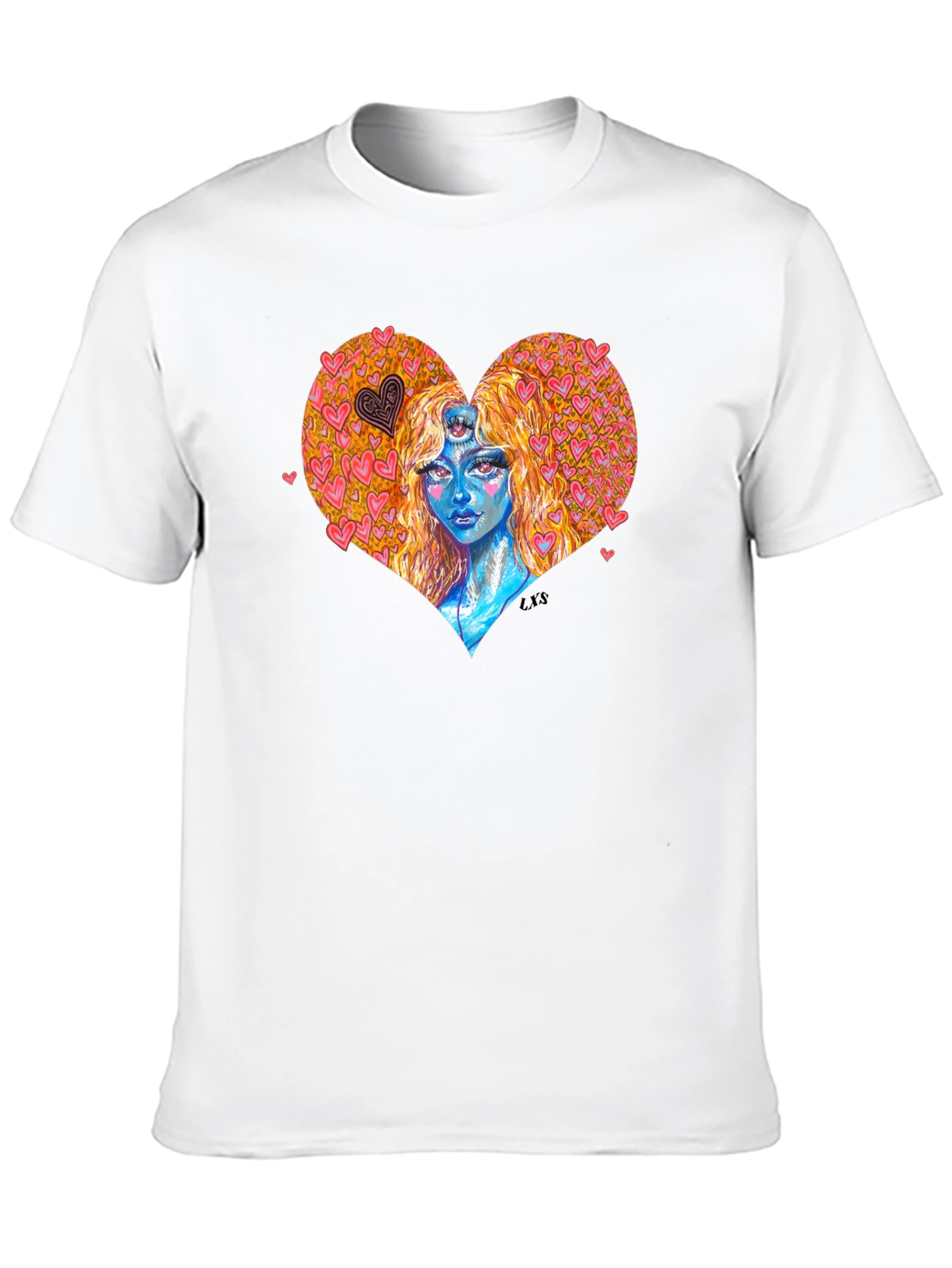Heart Goddess Graphic T-Shirt - Unique Art Tee