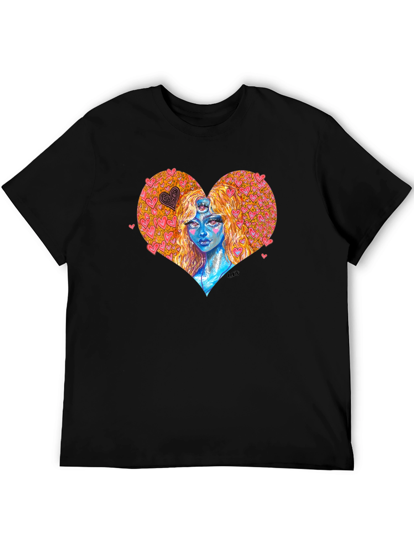 Heart Goddess Graphic T-Shirt - Unique Art Tee