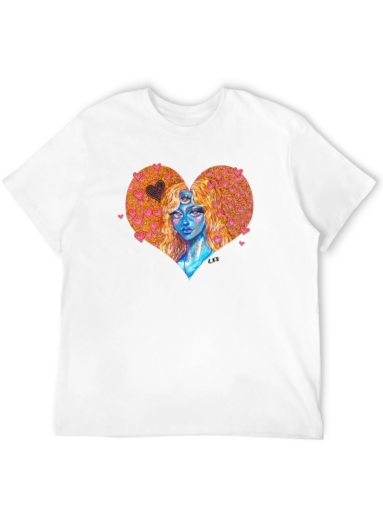 Heart Goddess Graphic T-Shirt - Unique Art Tee