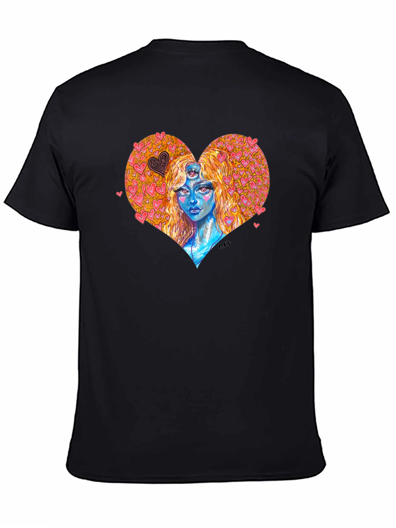 Heart Goddess Graphic T-Shirt - Unique Art Tee