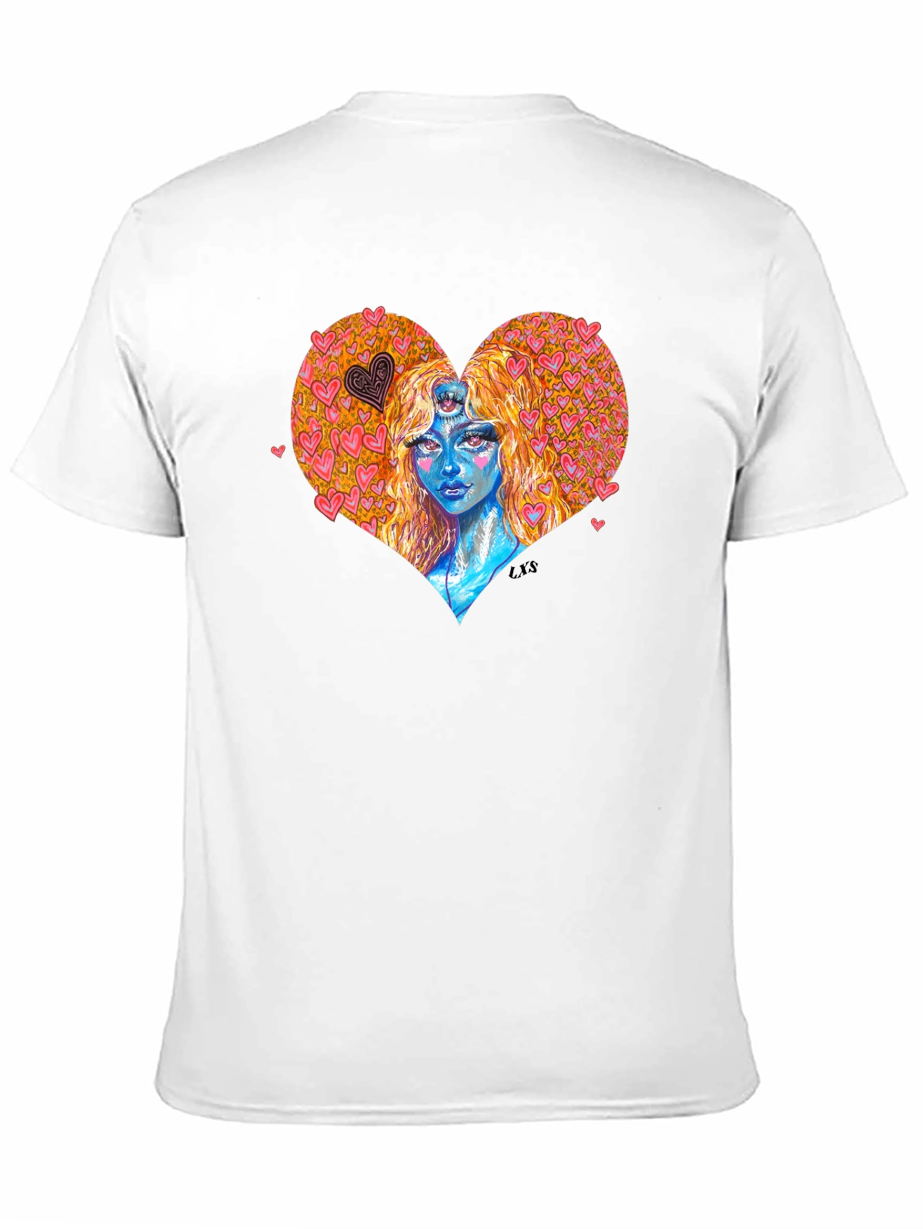 Heart Goddess Graphic T-Shirt - Unique Art Tee