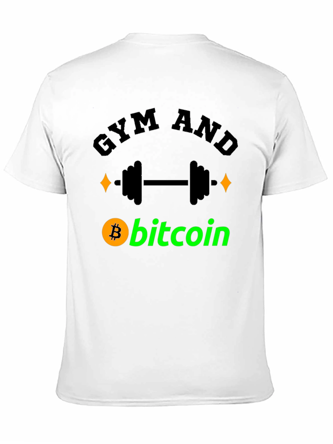 Gym and Bitcoin Black Graphic T-Shirt