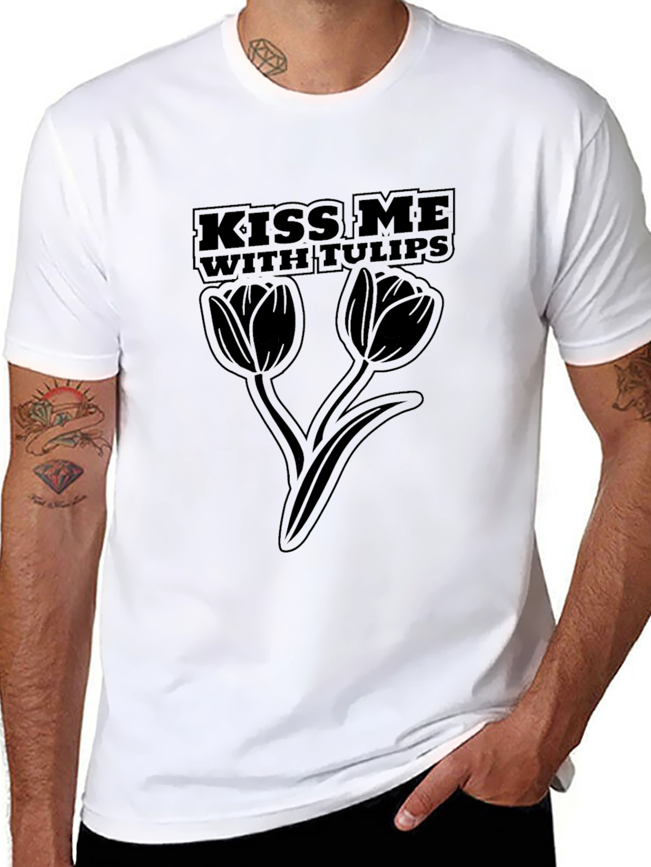 Kiss Me With Tulips Graphic Tee