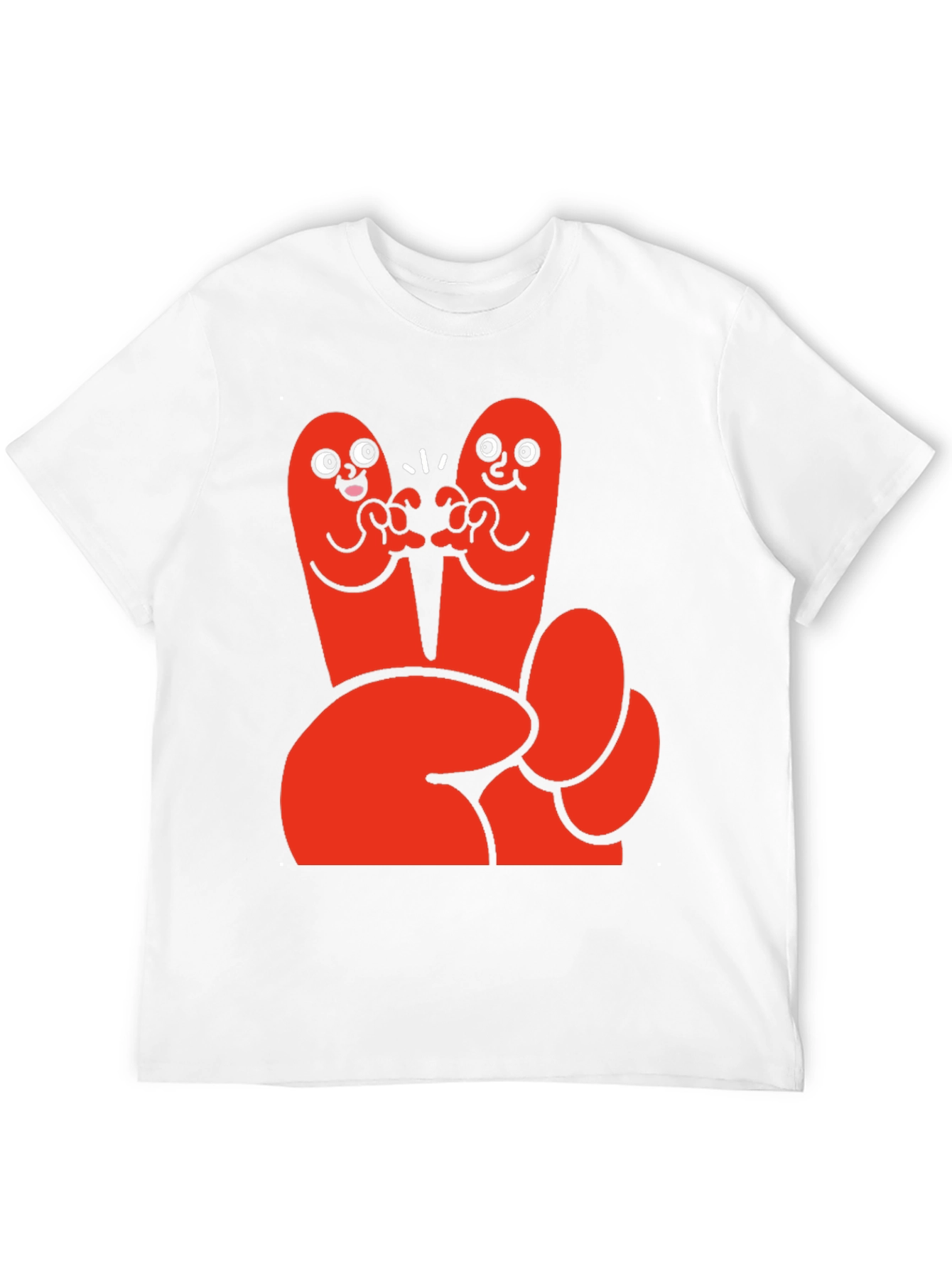 Funky Finger Friends Graphic Tee - Black Cotton T-Shirt