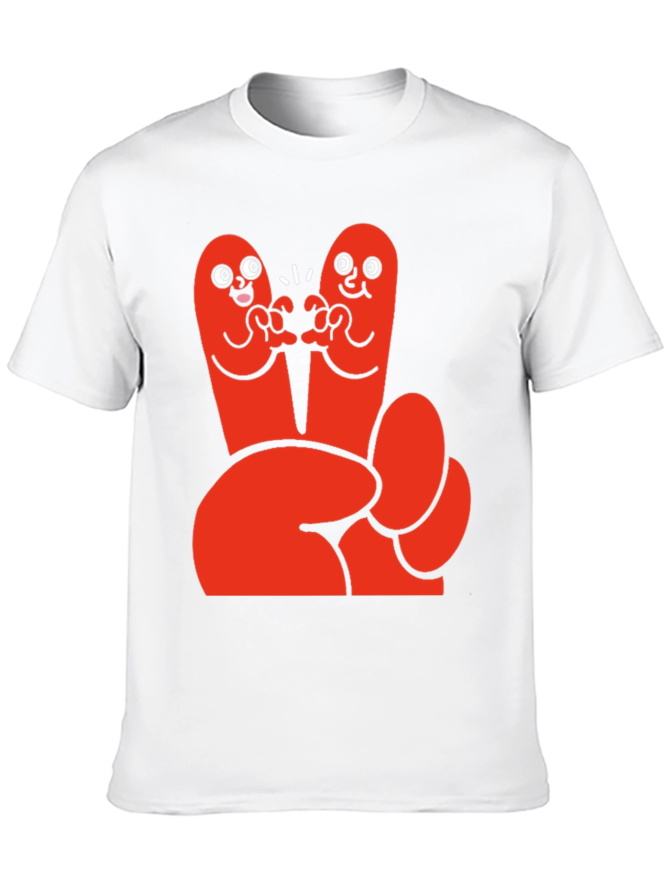 Funky Finger Friends Graphic Tee - Black Cotton T-Shirt