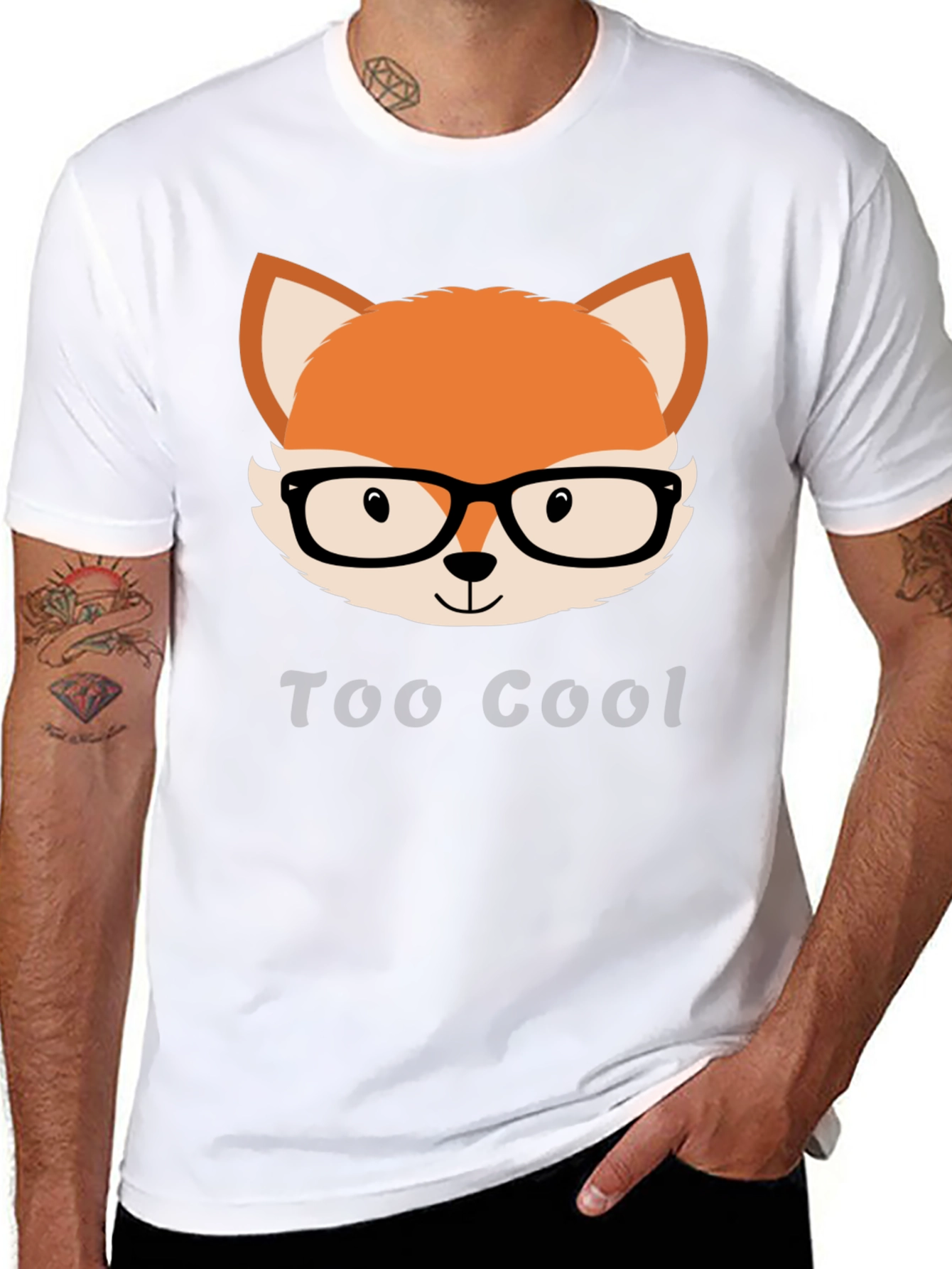 Too Cool Fox T-Shirt - Black