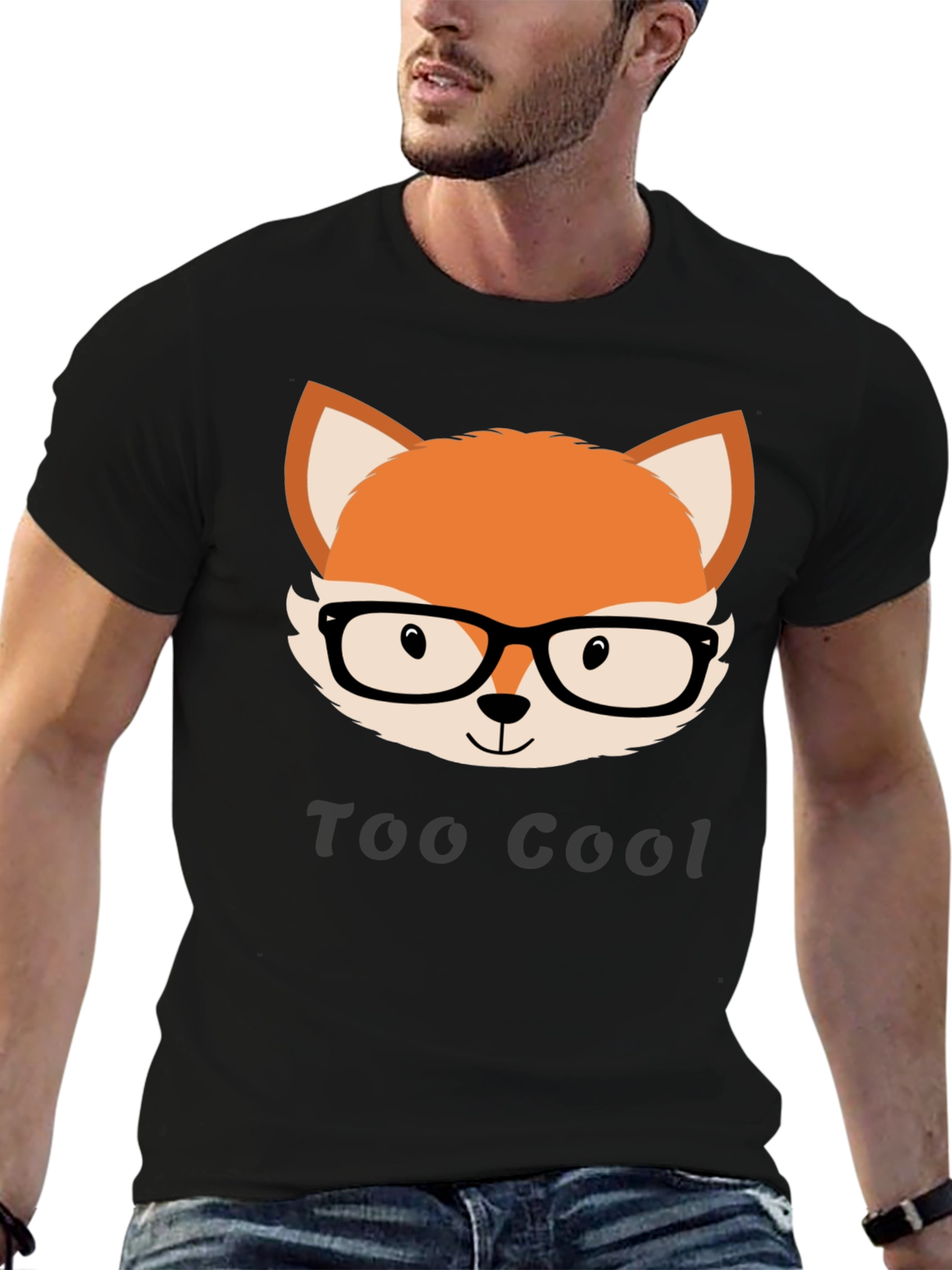 Too Cool Fox T-Shirt - Black