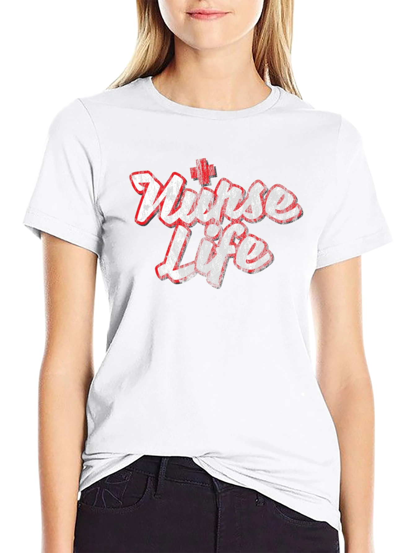 Nurse Life Graphic T-Shirt - Black