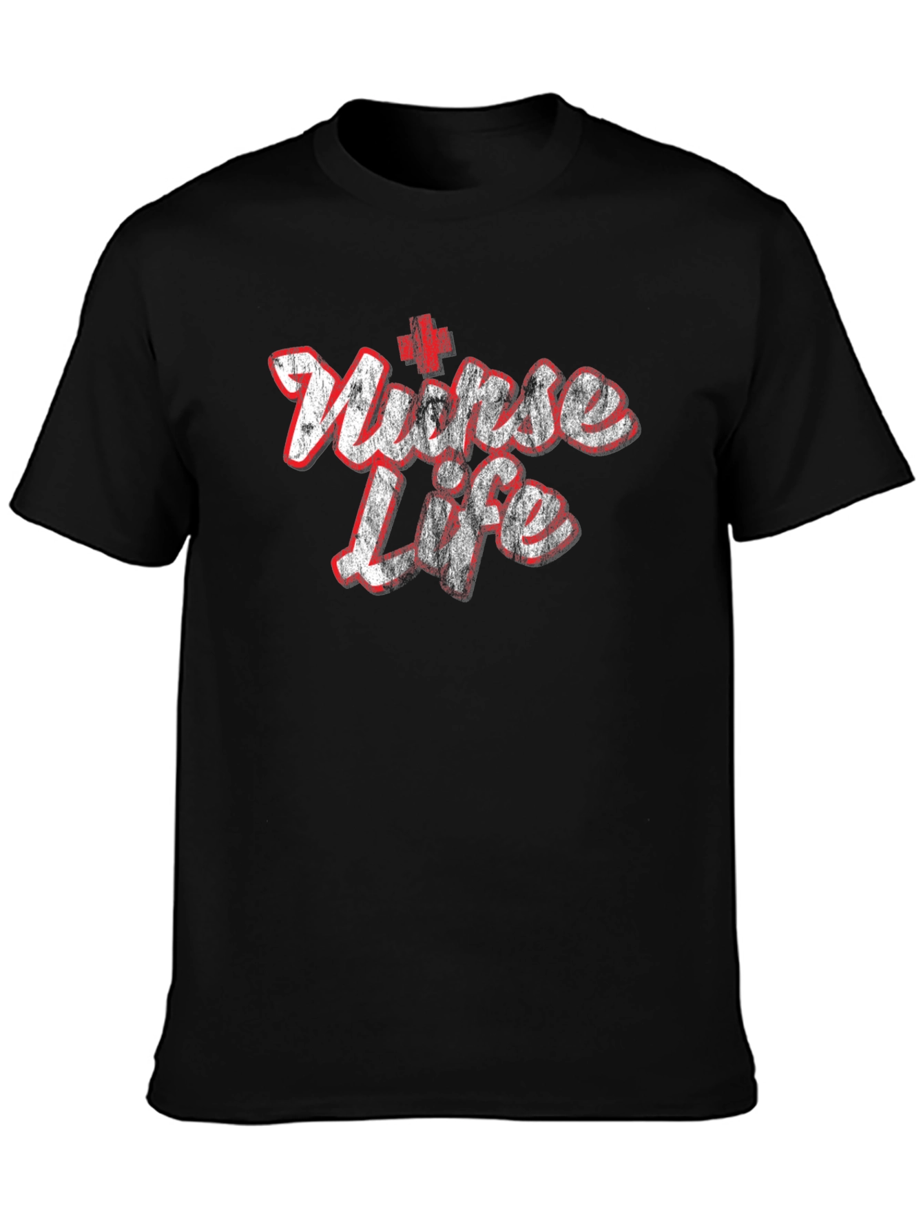 Nurse Life Graphic T-Shirt - Black