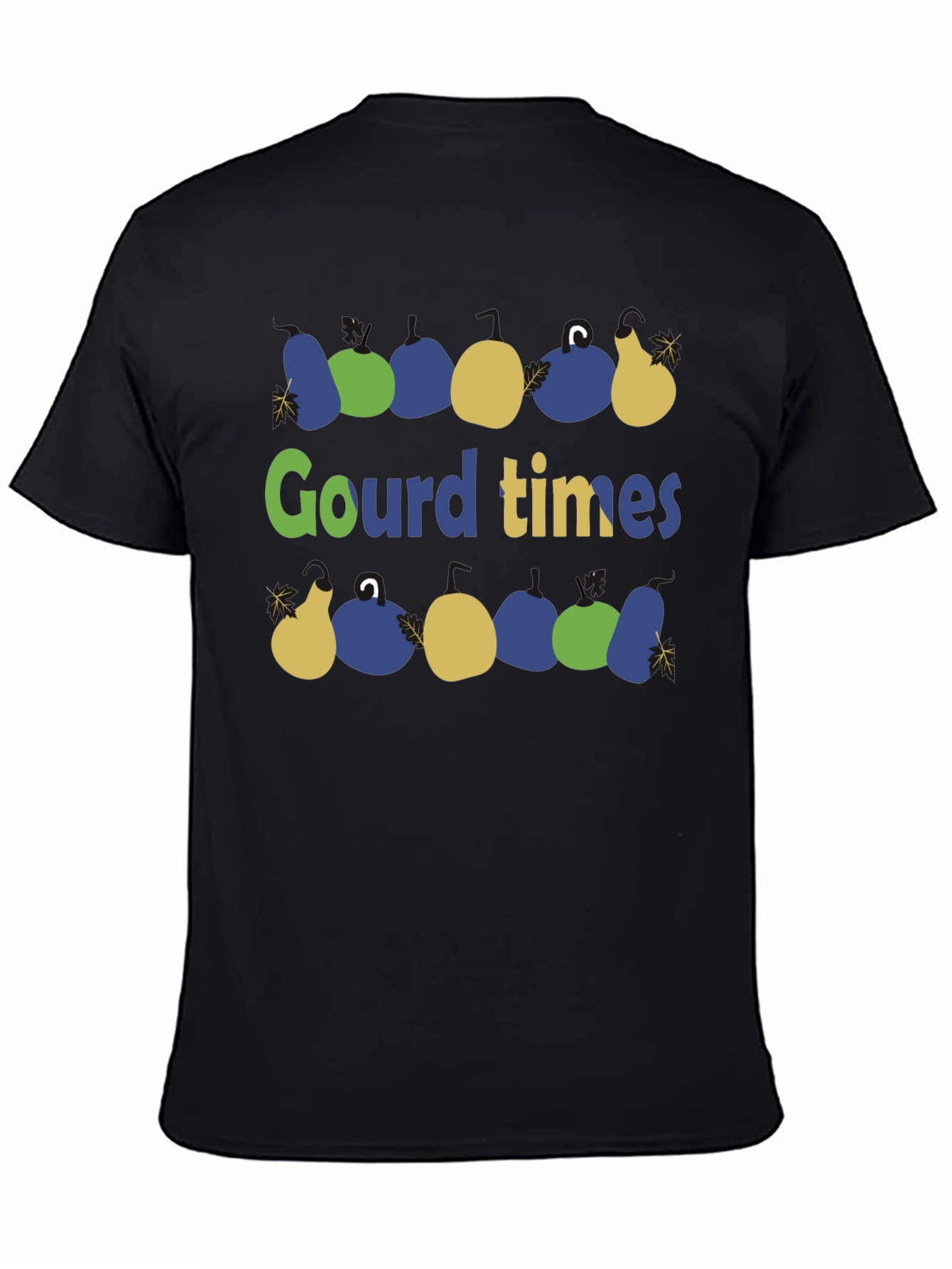 Gourd Times Black Cotton Graphic T-Shirt