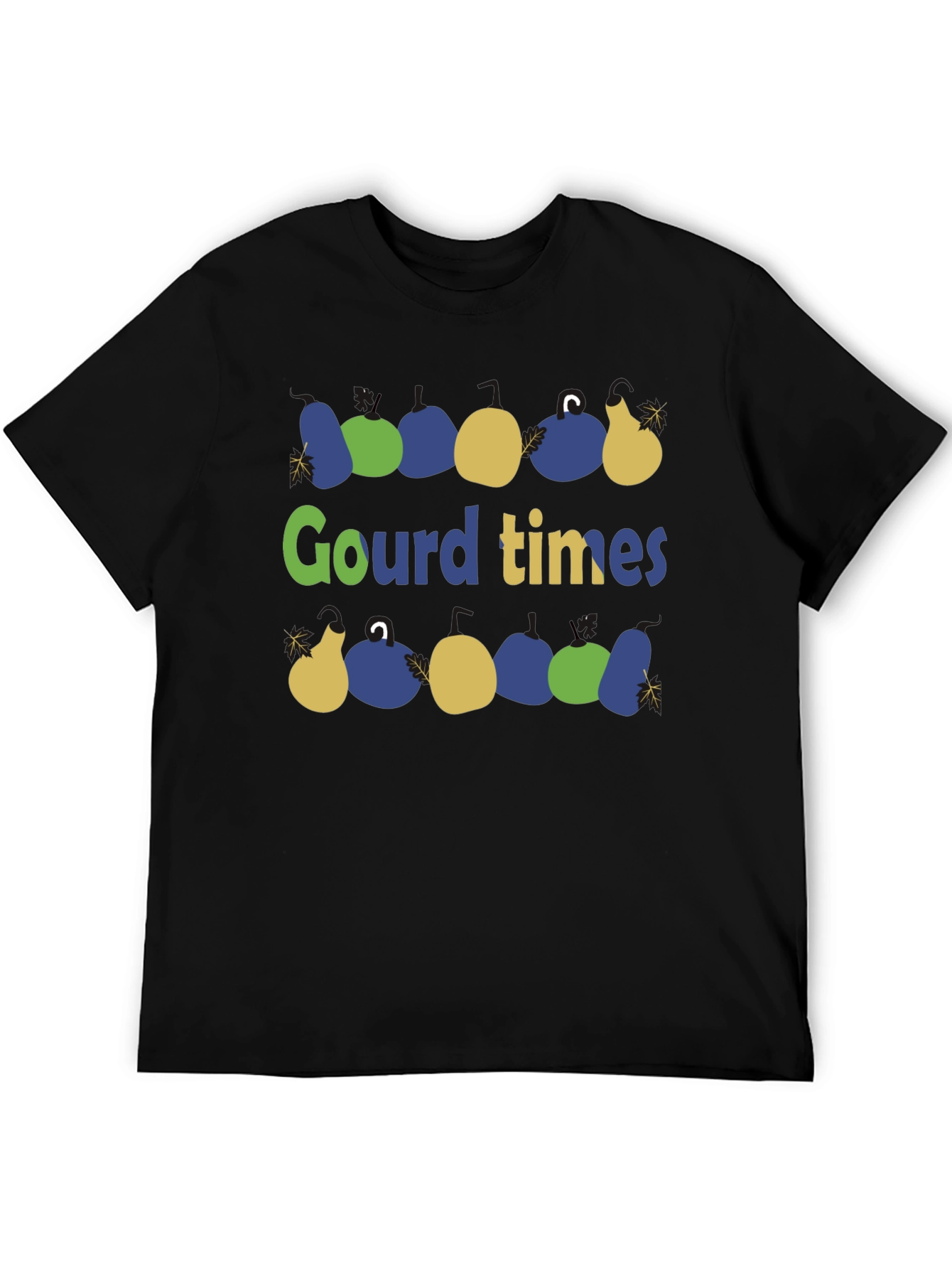 Gourd Times Black Cotton Graphic T-Shirt