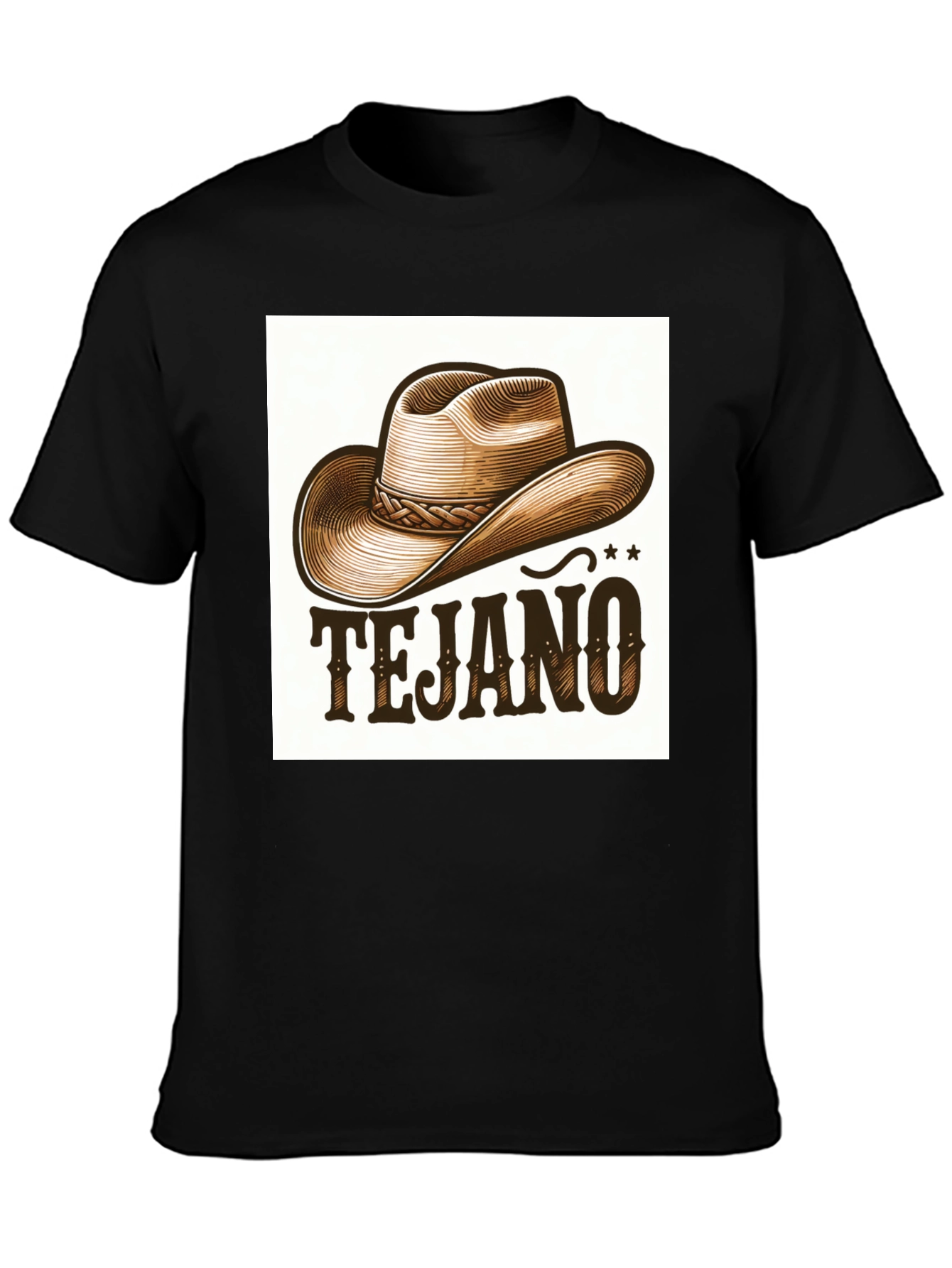Tejano Cowboy Hat Graphic Tee - Stylish Western Wear