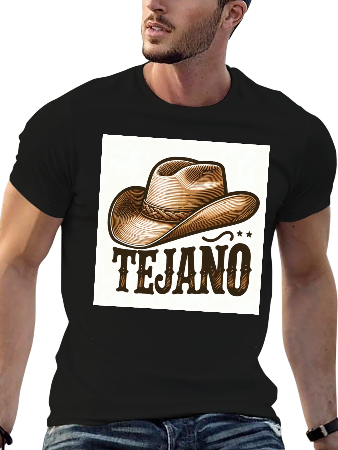 Tejano Cowboy Hat Graphic Tee - Stylish Western Wear